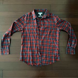 Calvin Klein Slim-Fit Flannel Long Sleeve Button Down